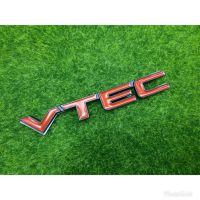 โลโก้ vtec เหล็ก  สีแดงขอบดำ