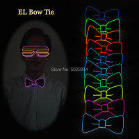 (ร้อน) GZYUCHAO EL ชุดแต่งงาน LED กระพริบ Light Up Bowtie เนคไทบุรุษเด็กพรรคโบว์ผูกแปลกแฟชั่นโบว์ผูก