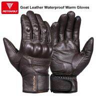 Real Leather Motorcycle Gloves Waterproof Windproof Winter Warm Summer Breathable Touch Operate Guantes Moto Fist Palm Protect