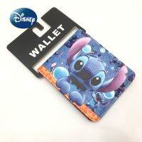 Bfhn กระเป๋าสตางค์ใหม่ของ Disney Stitch Dompet Koin เด็กพับได้น่ารักหลายช่องเสียบบัตรจุได้เยอะ