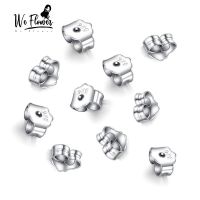 We Flower 10 Pieces S925 Silver Hypoallergenic Earring Backs Replacements for Posts Ear Ring Backings Stoppers for Studs