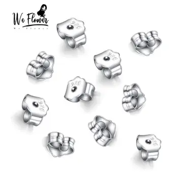 100pcs Earring Back Stoppers Applied Silver Gold Tone Earnuts Earring Backs  Stoppers Jewelry Findings