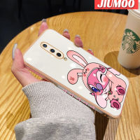 เคส JIUMOO สำหรับ Oneplus 8 8 Pro 8T เคสลายการ์ตูนน่ารักสีชมพูสติทช์แท้เคลือบซิลิโคนเคสมือถือขอบสี่เหลี่ยมกันกระแทกเคสนิ่มฝาปิดเลนส์เต็มเคสกันกระแทกกล้อง