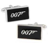 โปรโมชั่น!! 007คอลอร์สีดำแฟชั่นแปลกใหม่สไตล์ภาพยนตร์เจมส์บอนด์กระดุมข้อมือวัสดุทองแดง