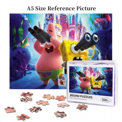 PongeBob &amp; Patrick Searching Gary Wooden Jigsaw Puzzle 500 Pieces Educational Toy Painting Art Decor Decompression toys 500pcs