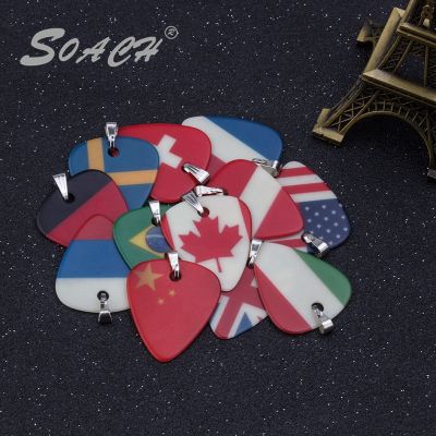 SOACH 2016 new guitar pick necklace the flag cross-shaped pattern dial pendant necklace 1mm guitar picks pendant