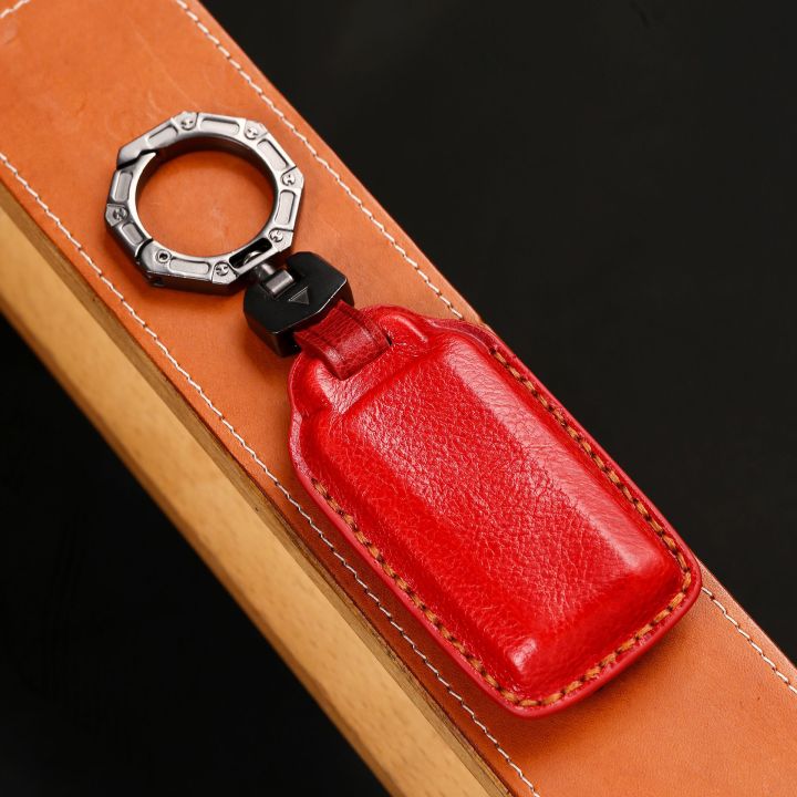 car-key-cover-for-mitsubishi-outlander-2021-eclipse-cross-asx-pajero-lancer-ex-keyring-shell-case-genuine-leather-fob-protector