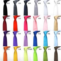 24 Colors Korean Men 5cm Narrow Tie Skinny Ties Faux Silk Casual Slim Neckties