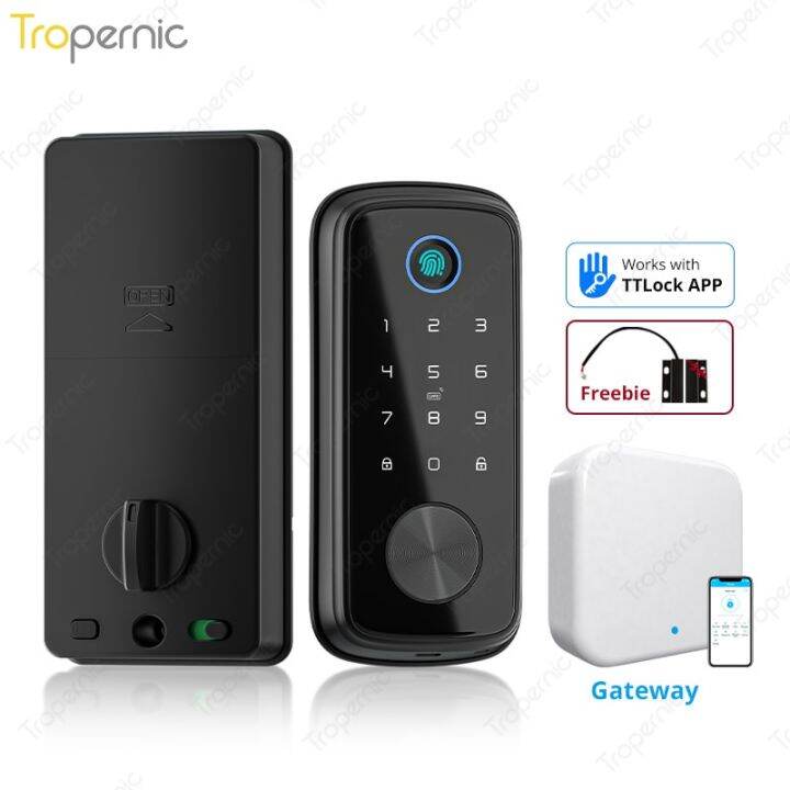 Smart Deadbolt Locks For Front Door Alexa Wifi Ttlock App Biometric Fingerprint Keyless Entry