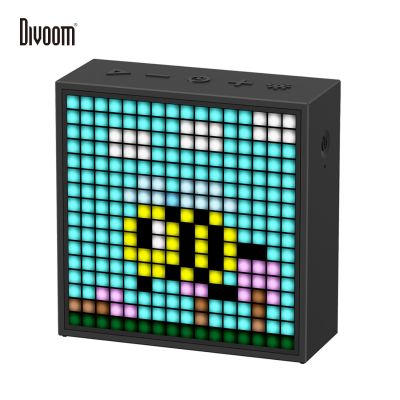 กล่องเวลา J116 Divoom Evo ลำโพงบลูทูธแบบพกพาพร้อมนาฬิกาปลุกจอแสดงผล LED แบบตั้งโปรแกรมได้สำหรับการสร้างศิลปะพิกเซลของขวัญที่ไม่ซ้ำกัน