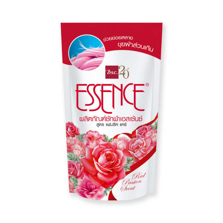 essence-liquid-detergent-frabric-care-red-passion-400-ml-x-3-เอสเซนซ์-น้ำยาซักผ้า-สูตรแฟบริค-แคร์-กลิ่นเรด-แพสชั่น-ลดขุยผ้า-สีแดง-400-มล-x-3-ถุง
