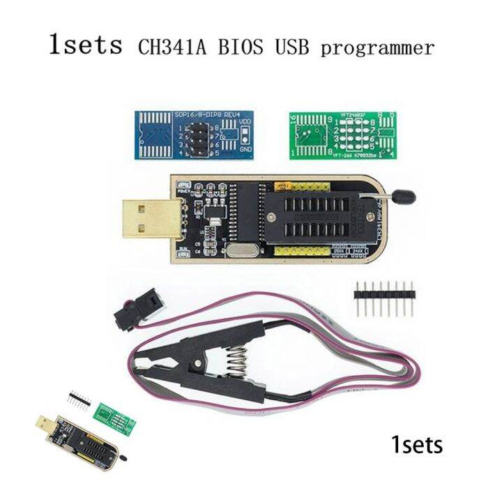 Programmer USB BIOS Tahan Lama, Programmer USB SOIC8 SOP8 Chip CH341A ...