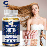 Coolkin Biotin Capsules - ช่วยบำรุงเส้นผมให้แข็งแรง - ผิวหนังและเล็บ - 10,000 mcg - 120 แคปซูล