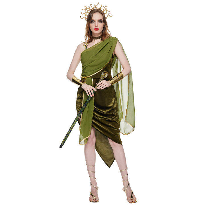 Women Medusa Costume Halloween Female Sexy Ancient Greece Dress Cosplay