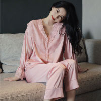 Fiklyc Casual Womens Home Clothing Sexi Solid Color White Pink Wedding 2Pieces Pajamas Sets For Female Newest Satin Nightwear