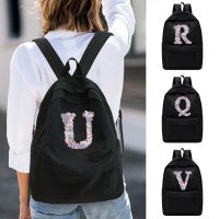 Women Shoulder Backpack Casual Hiking Backpacks Outdoor Sport SchoolBag Rose Flower Letter Large Capacity Travel Laptop Rucksack 【AUG】