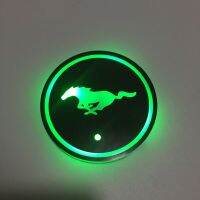 2pcs Mustang Bottle Coasters Mat LED Car Cup Holder Mat For Ford Mustang GT Car Styling Ford LED Atmosphere Light Car Cup Lamp