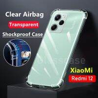 เคสสำหรับ Xiaomi Redmi 12 12C 11A 10C 10A 9C Redmi12 4G 5G 2023เคสมือถือโปร่งแสง TPU สี่มุมป้องกันการร่วงหล่นปลอกกันกระแทกฝาหลัง