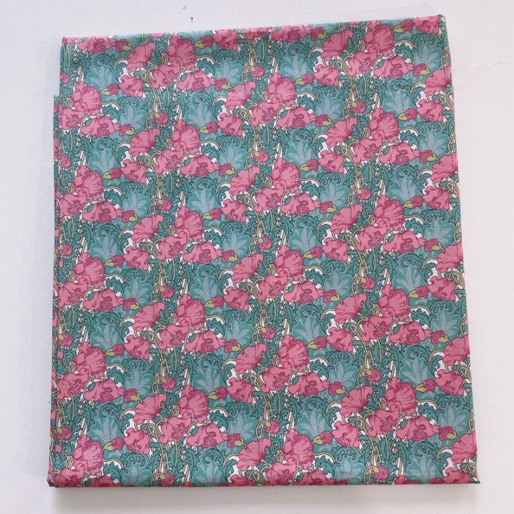 ชุดเดรสตัดเย็บผ้ากระโปรงผ้าฝ้ายพิมพ์ลายครึ่งเมตร0-5เมตรงานประดิษฐ์ทำมือผ้าปอปลินแบบผ้าฝ้ายลายดอกไม้-mry-80s