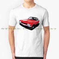 Iconic British Ford Capri In Red Vintage Tshirt T Shirts Capri British Classic Car Red Retro Nostalgic Nostalgia Gildan