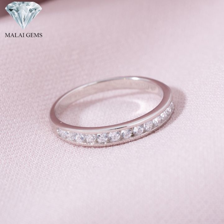 malai-gems-แหวนเพชร-เงินแท้-925-เคลือบทองคำขาว-ประดับเพชรสวิส-cz-รุ่น-221-r17187-แถมกล่อง-แหวนเงินแท้-แหวนเงิน