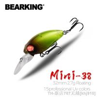 hot【DT】▲  Bearking professional hot model lures 15 colors for choose minnow crank  32mm 2.7g tackle hard bait