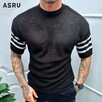 ASRV เสื้อแขนสั้นชายเสื้อเซ็กซี่แขนสั้น