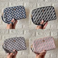 ของแท้100% พร้อมส่งที่ไทย? Tory Burch Printed Cosmetic Bag Clutch 82395