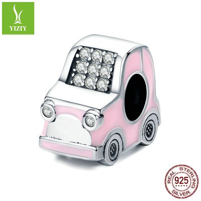 [COD] Yinziyun new cute pink car beaded accessories ins girl heart SCC1380