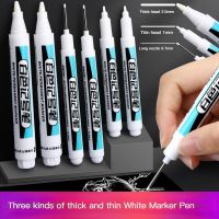 1Pcs Acrylic White Permanent Paint Pen for Wood Rock Plastic Leather Glass Stone Metal Canvas Ceramic Deep Hole Marker 0.7mm Highlighters Markers