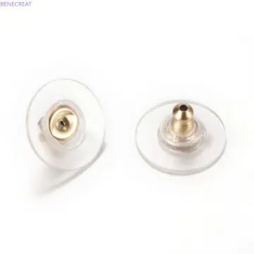 100pcs 304 Stainless Steel Ear Nut Earring Backs Replacements