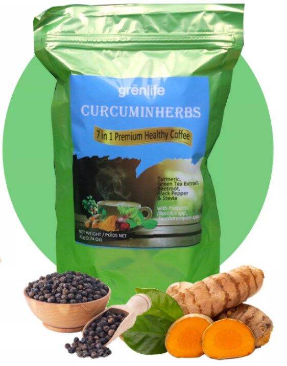 2 PACK OF CURCUMINHERBS Herb Coffee Natural for Arthritis, Gout, Joint Pain High Antioxidant