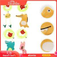 Zecetim 4pcs Retractable Cat Teasing Toy ที่น่าสนใจ Kitten Catnip Toy Cartoon Kitten Toy Cat Supply Random Style