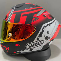 SHOEI X14 Isle Of Man หมวกกันน็อกสีแดง TT SHOEI ขี่มอเตอร์ไซค์หมวกคลุมเต็มหน้าหมวกกันน็อกมอเตอร์ไซด์แข่งมอเตอร์ครอส