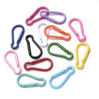 ;[- 5Pcs 23X46mm Mix Color Carabiner D-Ring Key Chain Clip Camping Hoop Outdoor Spring Gate Safety Buckle Kayrings Diy Accessories