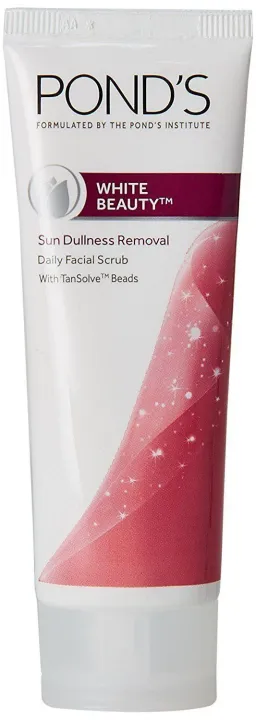 Pond's White Beauty Sun Dullness Removal Daily Brightening Facial Scrub ...