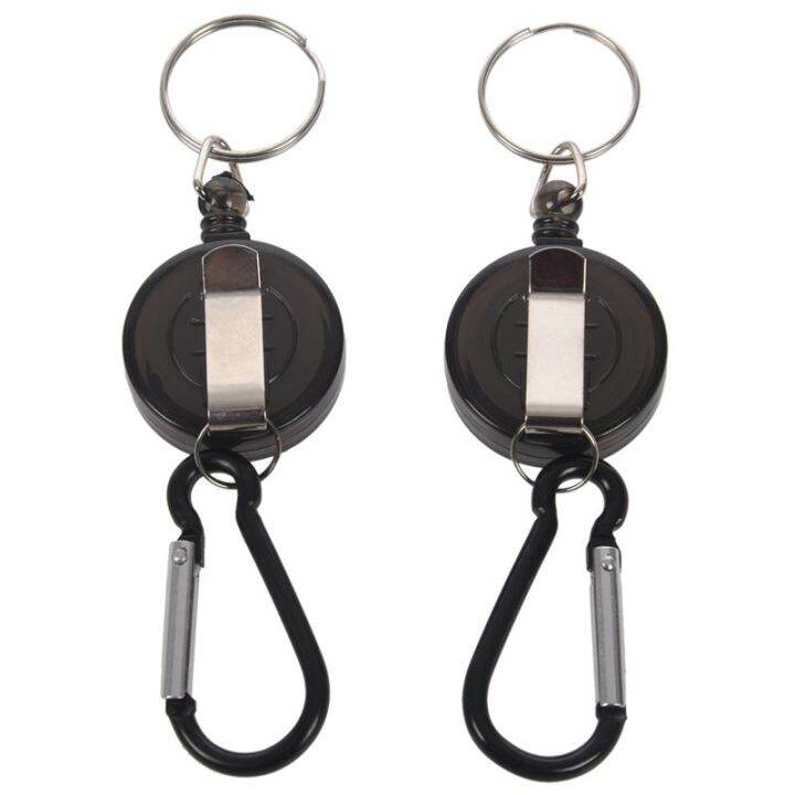 2-pcs-badge-reel-retractable-recoil-yoyo-ski-pass-id-card-holder-key-chain