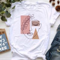 Funny Flowers Face Abstract Women T-shirt Summer Casual Short Sleeves T Shirt Gift for Lady Yong Girl Top Tee kp115