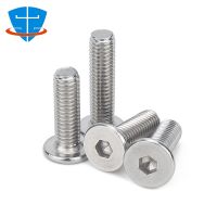 M2 M2.5 M3 M4 M5 M6 M8 A2-70 304 Stainless Steel Ultra Thin Flat Head Hex Hexagon Socket Screw Plain Countersunk Allen Head Bolt Screw Nut Drivers