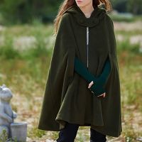 Elegant Women Cloak Vintage Hooded Coat Gothic Cape Poncho Autumn Winter Hoodies Casual Loose Coat Outwear Windbreaker Cosplay