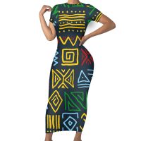 New Elegant Plus Size Party Dress Short Sleeve O Neck with Slim African Wax Print Fabric Fashion Sexy Pencil Bodycon Dresses