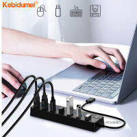 Kebidumei 4/7พอร์ต USB 3.0 USB ฮับใช้อะแดปเตอร์ไฟฟ้าสายเคเบิลหลายแท่นวางอุปกรณ์