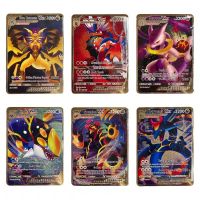 New Pokemon Metal Card Greninja Miraidon Rayquaza Vstar 3800 HP Pokemon Golden English Iron Cards Kid Gift Game Collection Cards