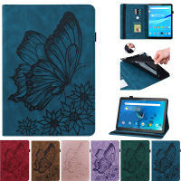 เคสสำหรับ Lenovo Tab M10 HD FHD Plus 2nd 1st 3rd Gen 10.1 "10.2" 10.6 "M8แท็บ HD FHD 1st 2nd 3rd 4th Gen 8.0" แท็บเล็ตสมาร์ทหนังพียูโฟลิโอรูปผีเสื้อฝาครอบขาตั้ง