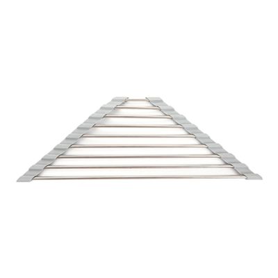 Roll Up Triangle Dish Drying Rack for Sink Corner Over the Sink Caddy Sponge Holder Foldable Stainless Steel Drop shipping