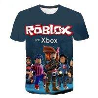 Popular Kids 3D Robloxing Game Printing T-shirt Kawaii Cartoon Streetwear Hip-Hop T Shirts Game Toy Boys Girls  Toddler