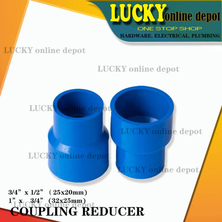 PVC REDUCING COUPLING 3/4x1/2 & 1x3/4 BLUE BEST Lazada PH