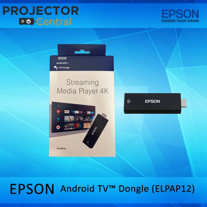 EPSON Android TV™ Dongle (ELPAP12) Streaming Media Player 4K Lazada