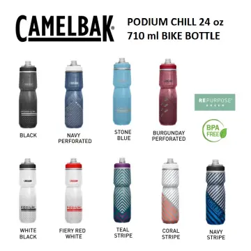 CamelBak Podium Chill 24 Ounce Bottle, Fiery Red White
