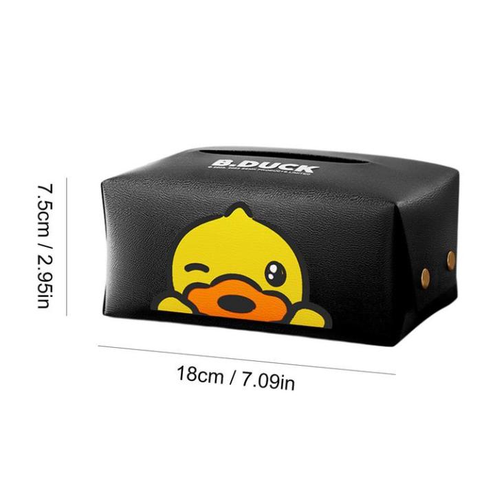 car-napkin-holder-case-cute-duck-pattern-car-tissue-box-pu-leather-auto-napkin-holder-paper-container-for-car-console-amp-backseat-storage-household-tissue-holder-fitting